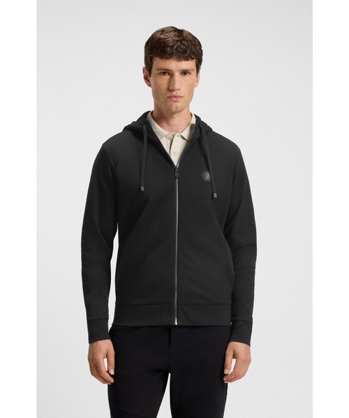 BOSS(ボス)の「リラックスフィット コットンブレンド フーディ Double Bモノグラム(スウェット・メンズ・ブラック・XL/L/XXL/M/S)」の5枚目の写真