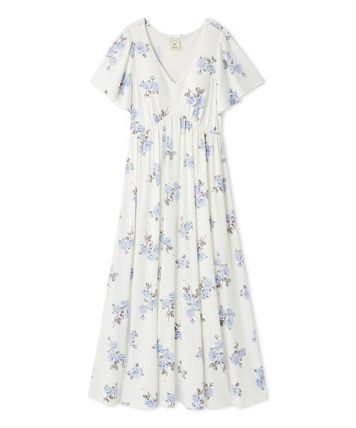 ジェラートピケ♡花柄カップインワンピース ブルー 新品未開封 中花柄カップインワンピース(ルームワンピース)|gelato pique