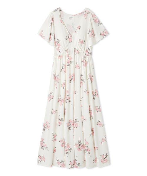 gelato pipque ルームウェア　カップ付きワンピース　花柄 セール】中花柄カップインワンピース（ルームワンピース