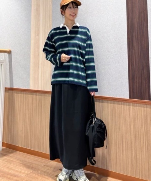 Mac-House(マックハウス)の「Idnes サテン ナロースカート(スカート・レディース・カーキ/ブラック・M)」の15枚目の写真