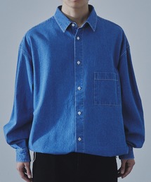 SLICK | 【SLICK/スリック】9Oz Denim Drawstring Regular Shirt/9オンスデニムドロストレギュラーカラーシャツ(シャツ/ブラウス)