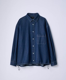SLICK | 【SLICK/スリック】9Oz Denim Drawstring Regular Shirt/9オンスデニムドロストレギュラーカラーシャツ(シャツ/ブラウス)