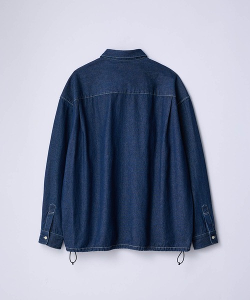 SLICK(スリック)の「【SLICK/スリック】9Oz Denim Drawstring Regular Shirt/9オンスデニムドロストレギュラーカラーシャツ(シャツ/ブラウス・メンズ・ブルー系その他/ワンウォッシュ・3/2/1)」の21枚目の写真