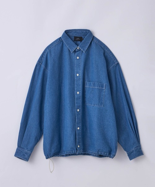 SLICK(スリック)の「【SLICK/スリック】9Oz Denim Drawstring Regular Shirt/9オンスデニムドロストレギュラーカラーシャツ(シャツ/ブラウス・メンズ・ブルー系その他/ワンウォッシュ・3/2/1)」の22枚目の写真