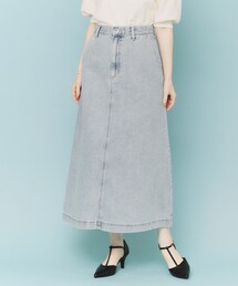 index（インデックス）の「《丈が選べる》Aラインデニムロングスカート【洗濯機洗い可】（デニムスカート・レディース）」