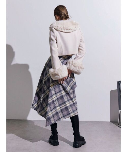 EATME（イートミー）の「チェックドレープスカート（スカート・レディース・ネイビー/グレー/ワイン・FREE）」の20枚目の写真