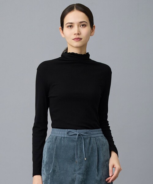 自由区(ジユウク)の「ベアテレコボトルネック カットソー(Tシャツ/カットソー・レディース・アイボリー系/ブラック系・32)」の2枚目の写真