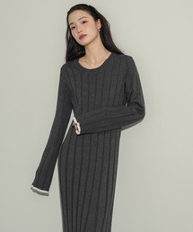 NEUNA | ワイドリブニットワンピース(ワンピース)