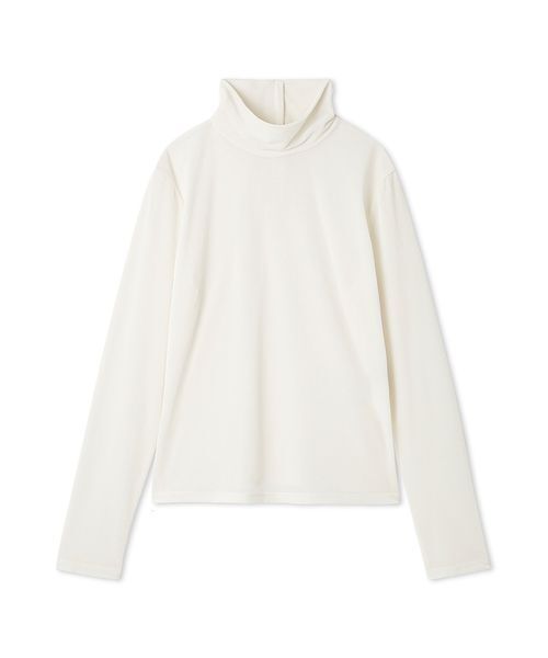 CELFORD（セルフォード）の「ベロアセミシアートップス（Tシャツ/カットソー・レディース・ブラック/オフホワイト・F）」の3枚目の写真