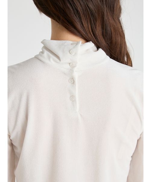 CELFORD（セルフォード）の「ベロアセミシアートップス（Tシャツ/カットソー・レディース・ブラック/オフホワイト・F）」の10枚目の写真