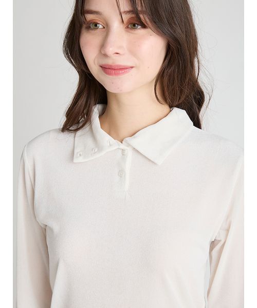 CELFORD（セルフォード）の「ベロアセミシアートップス（Tシャツ/カットソー・レディース・ブラック/オフホワイト・F）」の15枚目の写真