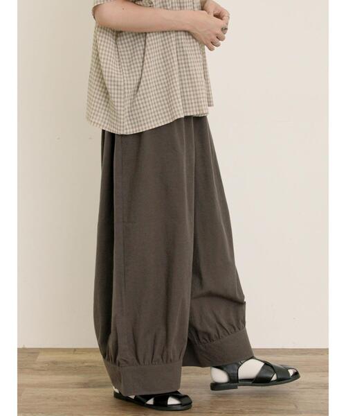 Samansa Mos2（サマンサ モスモス）の「【M/Lサイズ】裾切替ギャザーパンツ（その他パンツ・レディース・ベージュ/レッド/ブラック/チャコールグレー・M/L）」の20枚目の写真