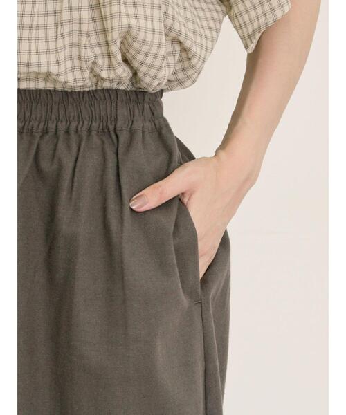 Samansa Mos2（サマンサ モスモス）の「【M/Lサイズ】裾切替ギャザーパンツ（その他パンツ・レディース・ベージュ/レッド/ブラック/チャコールグレー・M/L）」の5枚目の写真