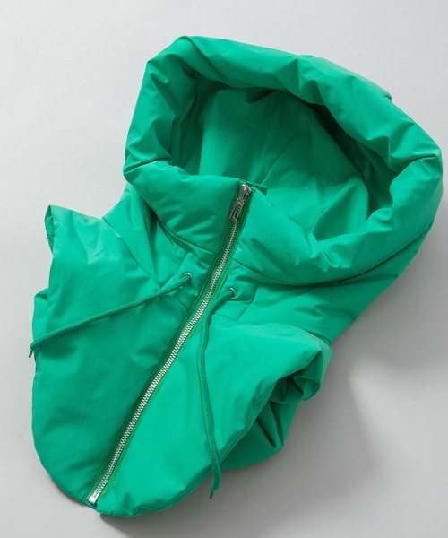 Munich(ミューニック)の「パファーバラクラバ(ネックウォーマー/スヌード・レディース・ブラック/アイボリー/グリーン・FREE)」の7枚目の写真