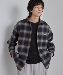 PENNEYS | PENNEYS/ペニーズ 別注 THE FOX ロゴ ワンポイント刺繍 オンブレチェック/バッファローチェック オーバーサイズレギュラーカラーネルシャツ(シャツ/ブラウス)