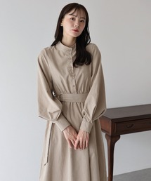 BLUEEAST（ブルーイースト）の「スタンドカラーボリュームスリーブワンピース（ワンピース・レディース）」