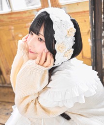 kutir（クティール）の「【クティールとレトロ】フラワーニットヘッドドレス（その他ヘアアクセサリー・レディース）」
