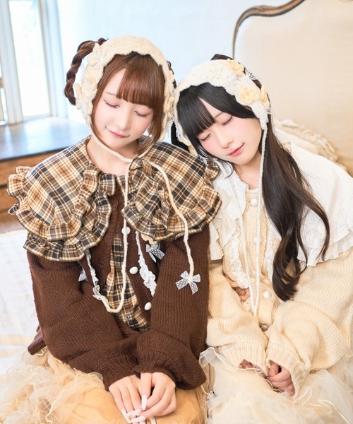 クティールとレトロ】フラワーニットヘッドドレス（その他ヘア