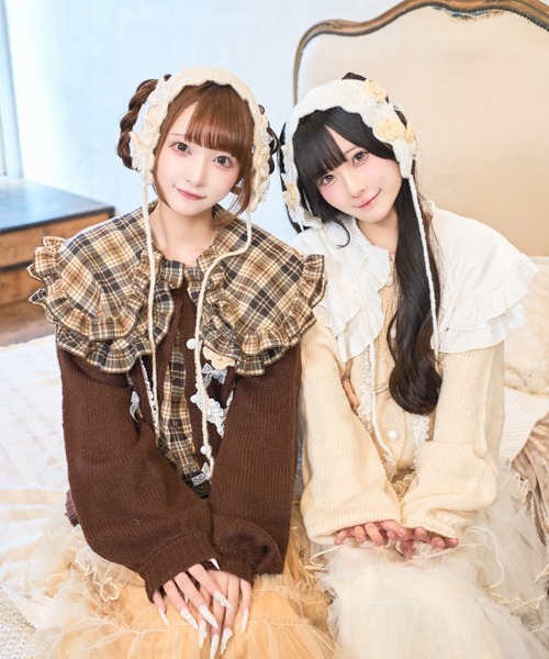 クティールとレトロ】フラワーニットヘッドドレス（その他ヘア