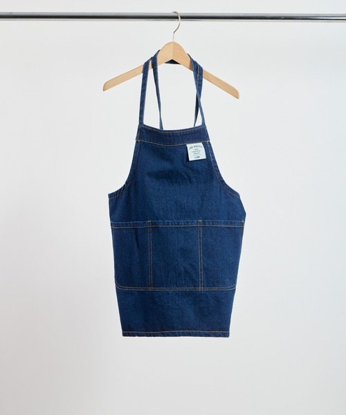 THE BAREFOOT（ベアフット）の「デニムウオッシュ加工ショート丈エプロン　IZI（エプロン・レディース・ブルー/インディゴブルー・FREE）」の2枚目の写真