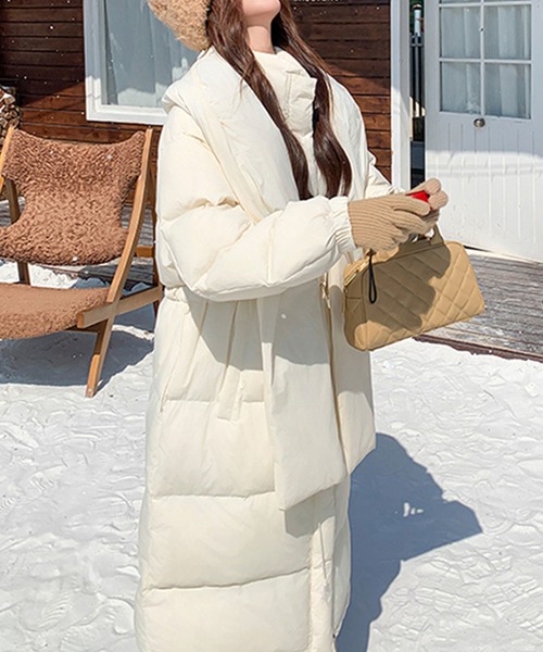 BANICO】スタンドカラーロングダウンコート（ダウンジャケット/コート