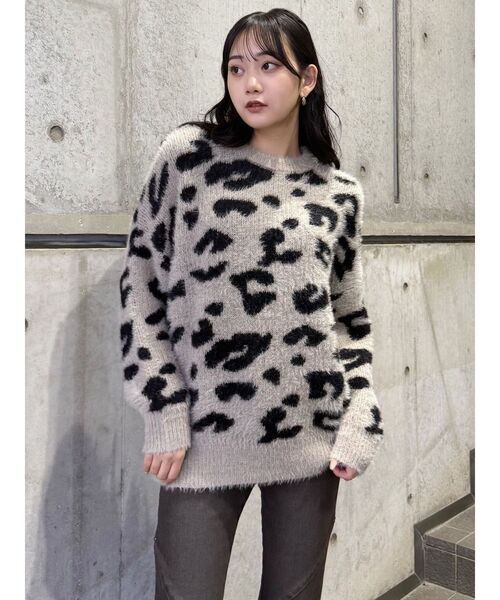 WEB限定】レオパードニット（ニット/セーター）｜MURUA（ムルーア）の