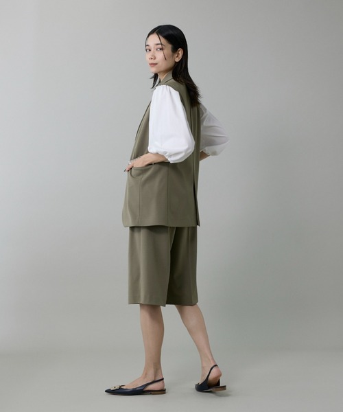 INED（イネド）の「テーラードジレ【セットアップ対応】（テーラードジャケット・レディース・ブラック/カーキ・9号）」の7枚目の写真