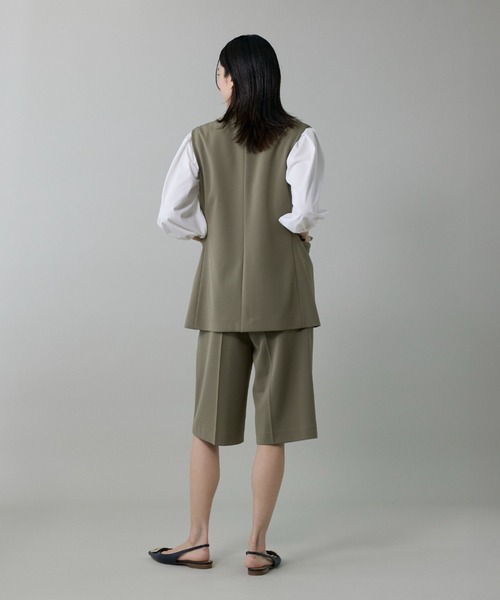 INED（イネド）の「テーラードジレ【セットアップ対応】（テーラードジャケット・レディース・ブラック/カーキ・9号）」の6枚目の写真