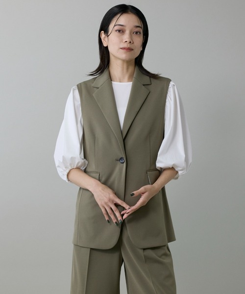 INED（イネド）の「テーラードジレ【セットアップ対応】（テーラードジャケット・レディース・ブラック/カーキ・9号）」の17枚目の写真