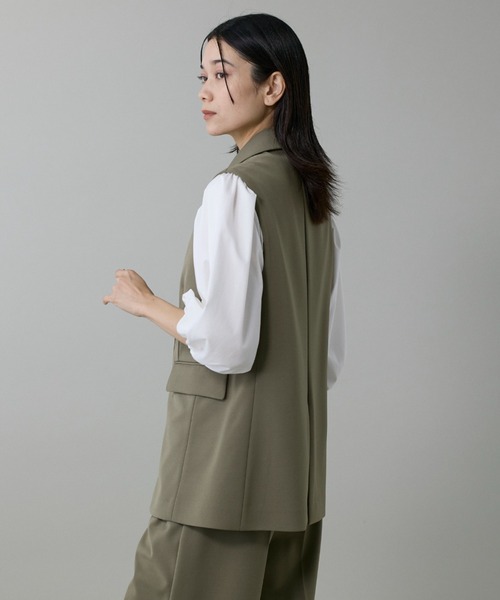 INED（イネド）の「テーラードジレ【セットアップ対応】（テーラードジャケット・レディース・ブラック/カーキ・9号）」の16枚目の写真