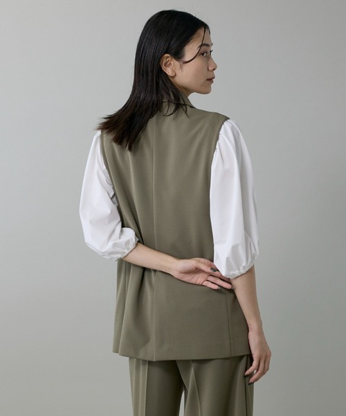 INED（イネド）の「テーラードジレ【セットアップ対応】（テーラードジャケット・レディース・ブラック/カーキ・9号）」の15枚目の写真