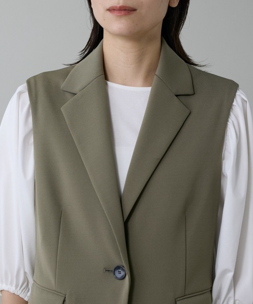 INED（イネド）の「テーラードジレ【セットアップ対応】（テーラードジャケット・レディース・ブラック/カーキ・9号）」の14枚目の写真