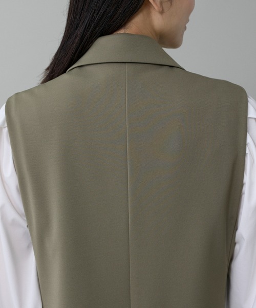 INED（イネド）の「テーラードジレ【セットアップ対応】（テーラードジャケット・レディース・ブラック/カーキ・9号）」の10枚目の写真