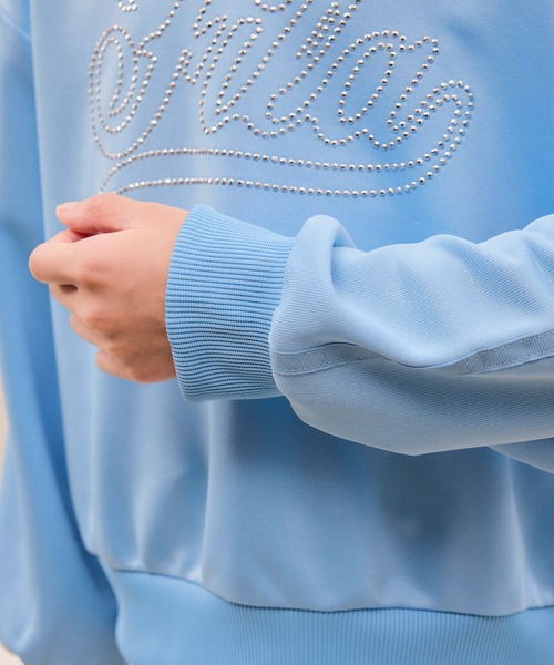 FILA（フィラ）の「【KIDS/キッズ】【FILA/フィラ別注】ラインストーンロゴ裏毛プルオーバー（スウェット・キッズ・サックスブルー/キナリ・150/140/130）」の20枚目の写真