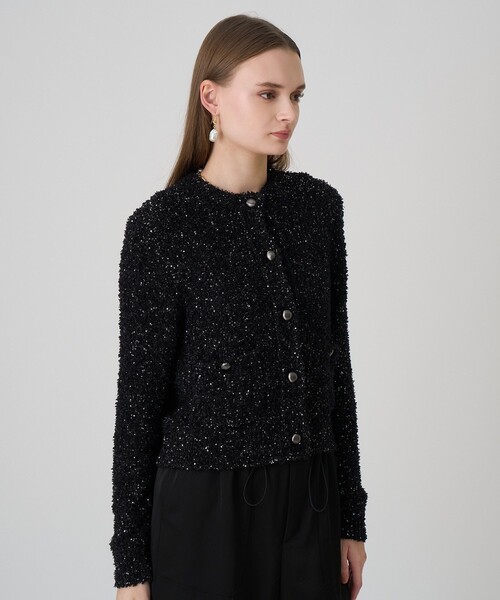スパンコールモールクルー カーディガン（カーディガン/ボレロ