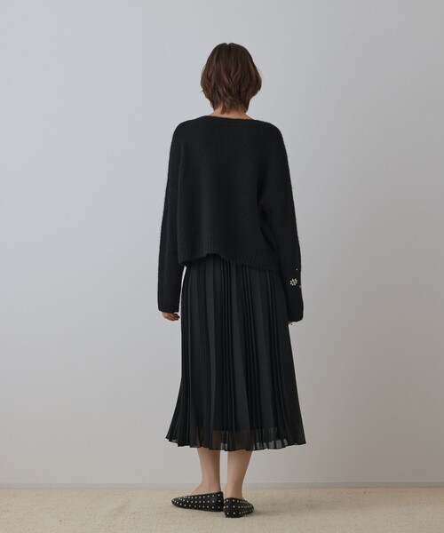 GRACE CONTINENTAL(グレースコンチネンタル)の「メッシュプリーツスカート(スカート・レディース・ブラック/キナリ・36)」の11枚目の写真