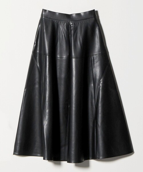 Marilyn Moon（マリリンムーン）の「＜Marilyn Moon＞レザー ライク サーキュラー スカート（スカート・レディース・ブラック/ブラウン系・FREE）」の2枚目の写真