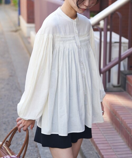 GEVACO（ゲバコ）の「【GEVACO】ピンタックブラウス（シャツ/ブラウス・レディース・アイボリー/ブラック/ブラウン・ONE SIZE）」の8枚目の写真