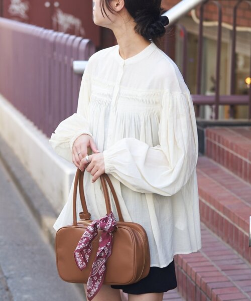 GEVACO（ゲバコ）の「【GEVACO】ピンタックブラウス（シャツ/ブラウス・レディース・アイボリー/ブラック/ブラウン・ONE SIZE）」の9枚目の写真