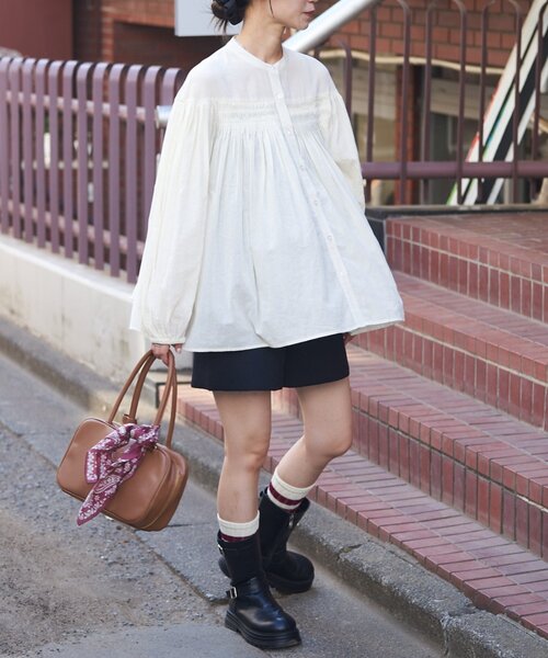 GEVACO（ゲバコ）の「【GEVACO】ピンタックブラウス（シャツ/ブラウス・レディース・アイボリー/ブラック/ブラウン・ONE SIZE）」の10枚目の写真