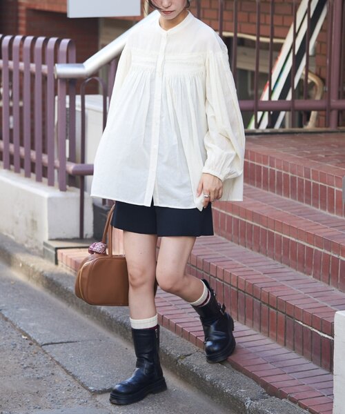 GEVACO（ゲバコ）の「【GEVACO】ピンタックブラウス（シャツ/ブラウス・レディース・アイボリー/ブラック/ブラウン・ONE SIZE）」の11枚目の写真