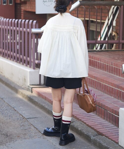 GEVACO（ゲバコ）の「【GEVACO】ピンタックブラウス（シャツ/ブラウス・レディース・アイボリー/ブラック/ブラウン・ONE SIZE）」の12枚目の写真