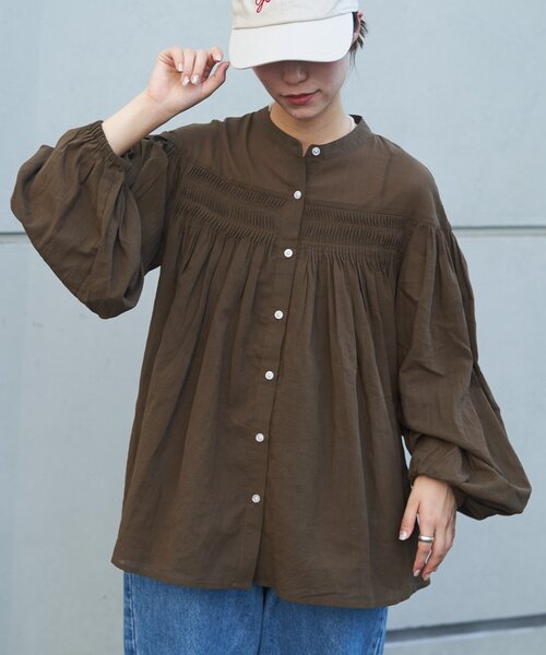 GEVACO（ゲバコ）の「【GEVACO】ピンタックブラウス（シャツ/ブラウス・レディース・アイボリー/ブラック/ブラウン・ONE SIZE）」の13枚目の写真