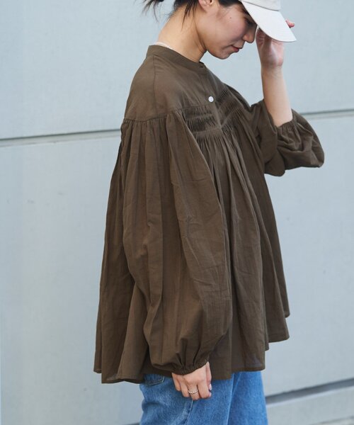 GEVACO（ゲバコ）の「【GEVACO】ピンタックブラウス（シャツ/ブラウス・レディース・アイボリー/ブラック/ブラウン・ONE SIZE）」の16枚目の写真