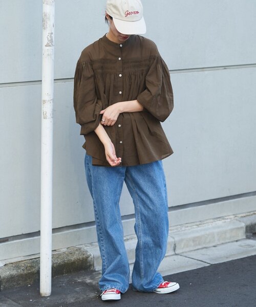 GEVACO（ゲバコ）の「【GEVACO】ピンタックブラウス（シャツ/ブラウス・レディース・アイボリー/ブラック/ブラウン・ONE SIZE）」の18枚目の写真