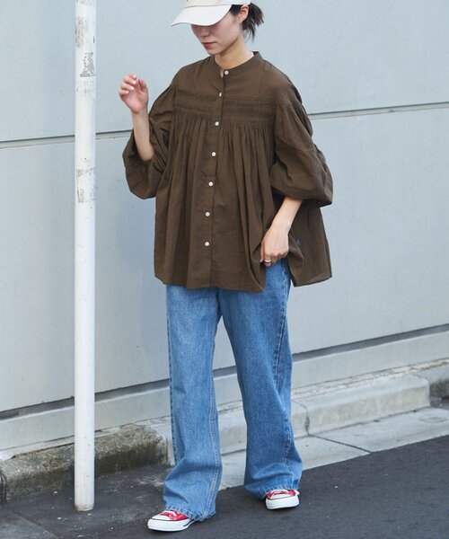 GEVACO（ゲバコ）の「【GEVACO】ピンタックブラウス（シャツ/ブラウス・レディース・アイボリー/ブラック/ブラウン・ONE SIZE）」の19枚目の写真