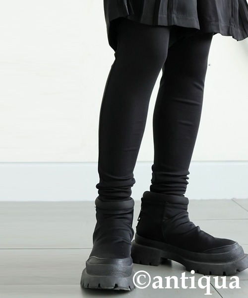 antiqua(アンティカ)の「とろみレギンス(レギンス/スパッツ・レディース・アッシュグレー/ブラック・LARGE/MEDIUM)」の5枚目の写真