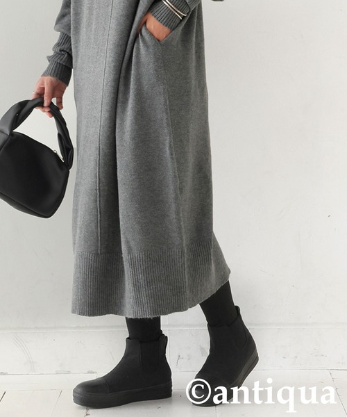 antiqua(アンティカ)の「とろみレギンス(レギンス/スパッツ・レディース・アッシュグレー/ブラック・LARGE/MEDIUM)」の8枚目の写真