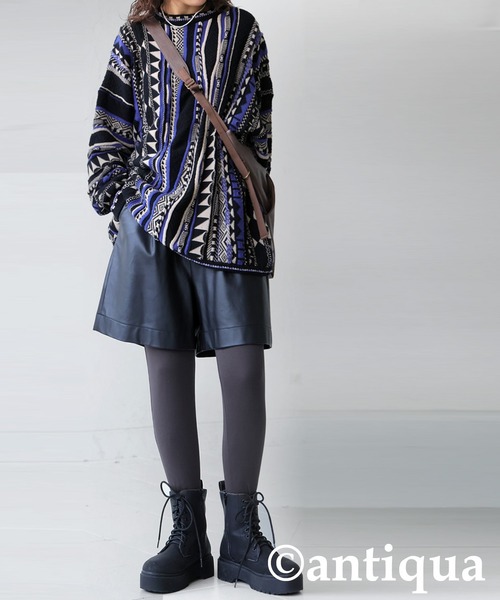 antiqua(アンティカ)の「とろみレギンス(レギンス/スパッツ・レディース・アッシュグレー/ブラック・LARGE/MEDIUM)」の16枚目の写真