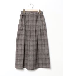 TOUJOURS ブラウン系チェック パンツ 新品未使用 レディースのその他パンツ（ブラウン/茶色系・チェック柄